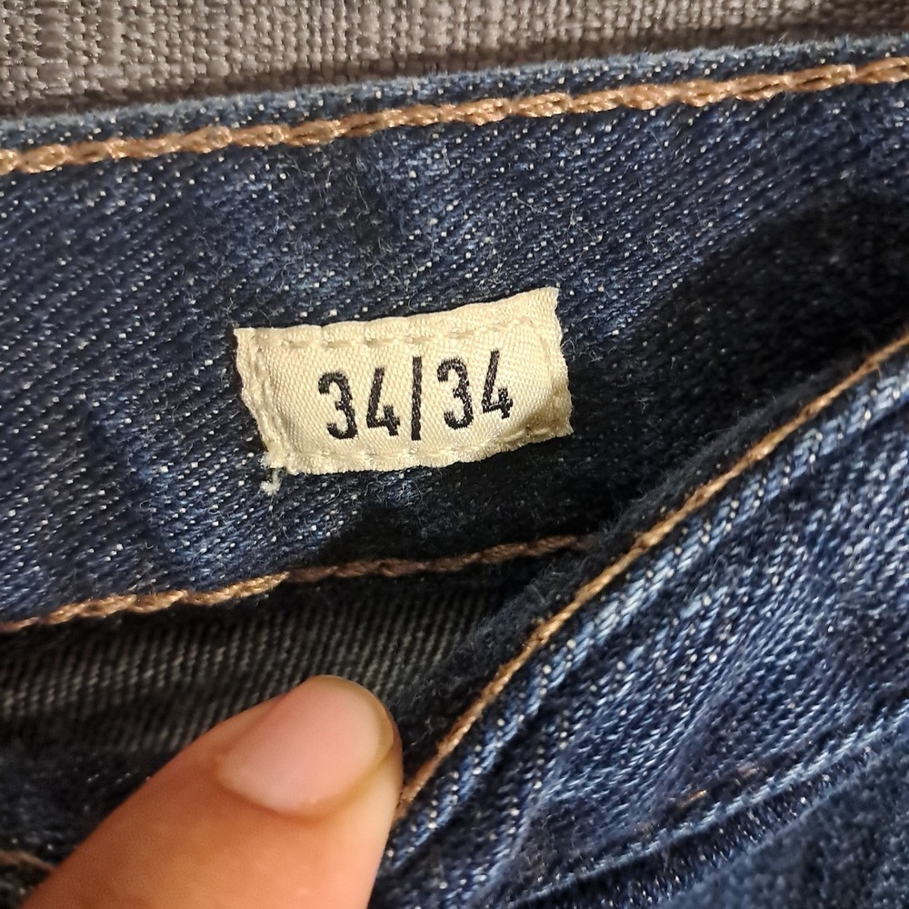 Ariat M5 Legacy Straight Jeans 34x34 Dark Wash Western Workwear Cowboy Wiskering - Picture 8 of 14